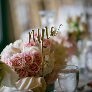 Gold Table Numbers 1-12